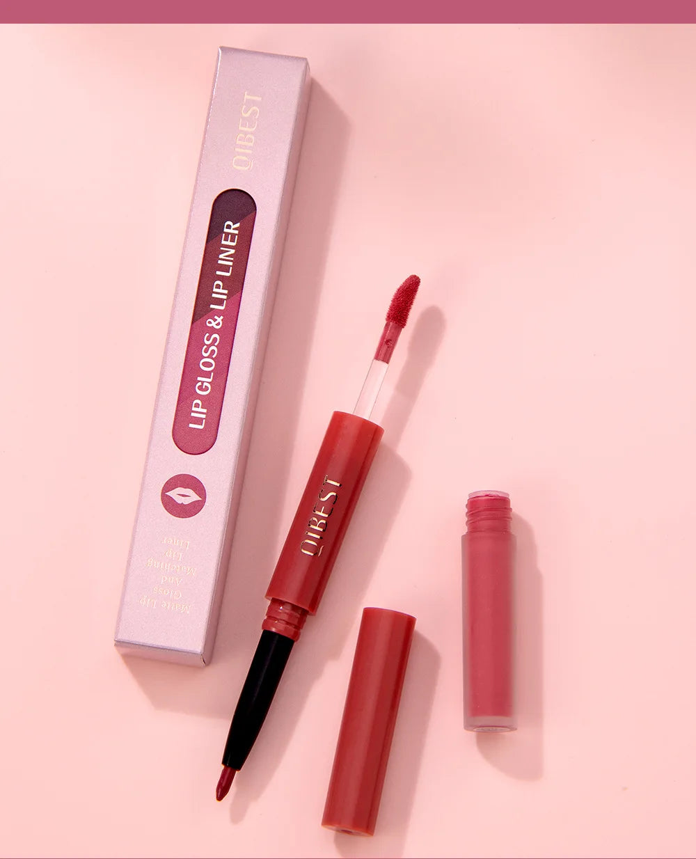 Lipliner Pencil Long Makeup Lipliner Lip Gloss Soft 2-in-1 Lip Liner Stick Quick Drying Lips Long For All Skin Types Makeup Lip
