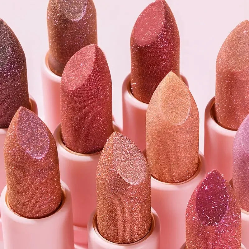 Pearlescent lipstick, long-lasting waterproof lipstick, create charming and plump lips