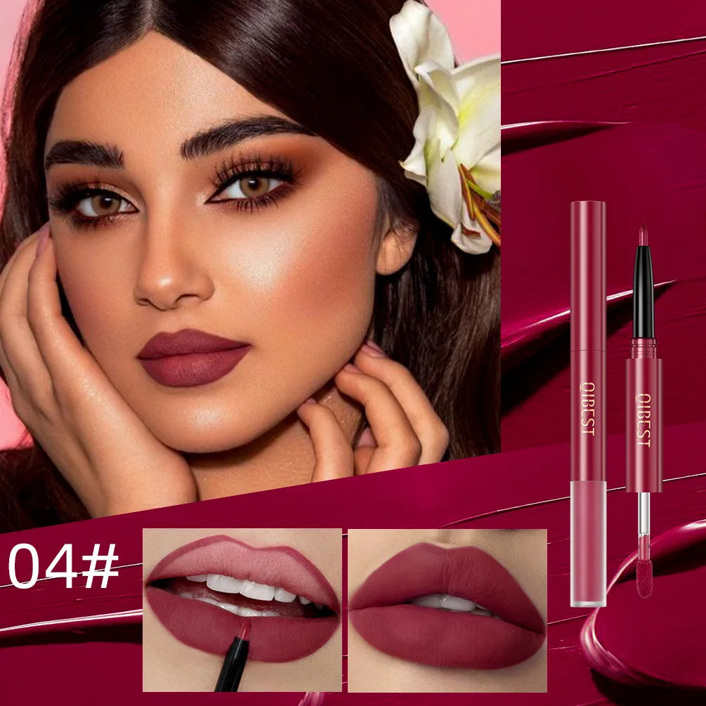 Lipliner Pencil Long Makeup Lipliner Lip Gloss Soft 2-in-1 Lip Liner Stick Quick Drying Lips Long For All Skin Types Makeup Lip