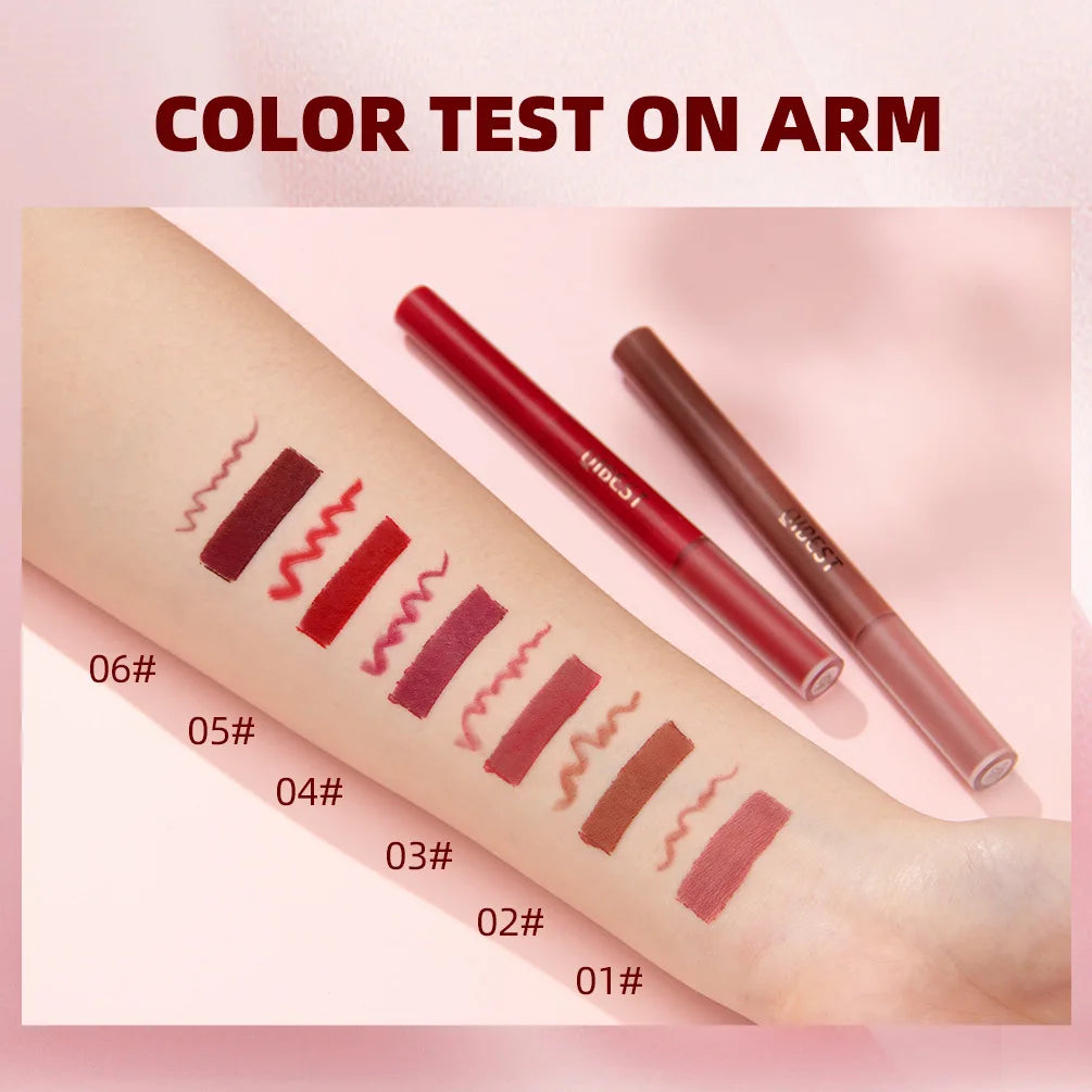 Lipliner Pencil Long Makeup Lipliner Lip Gloss Soft 2-in-1 Lip Liner Stick Quick Drying Lips Long For All Skin Types Makeup Lip