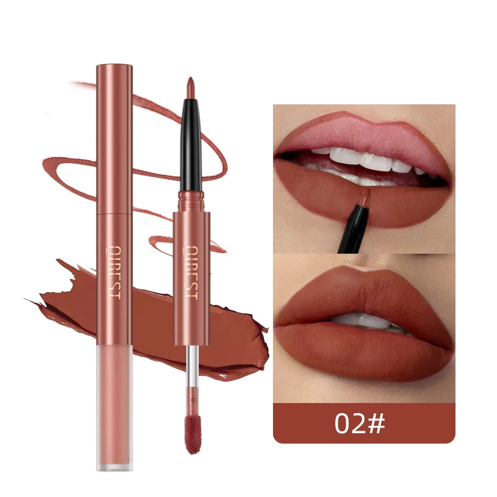 Lipliner Pencil Long Makeup Lipliner Lip Gloss Soft 2-in-1 Lip Liner Stick Quick Drying Lips Long For All Skin Types Makeup Lip